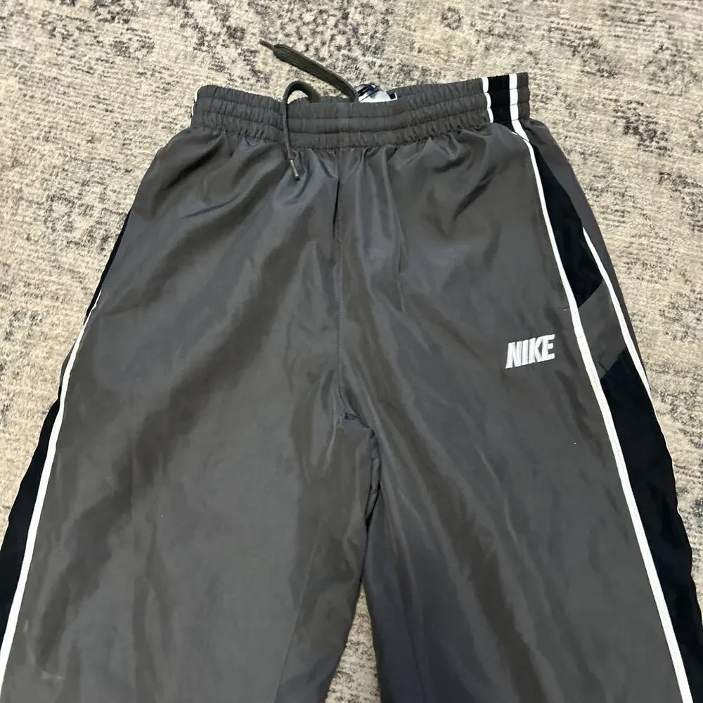 Y2K Nike Sweat Pants Joggers Windbreakers Kids Large Grey